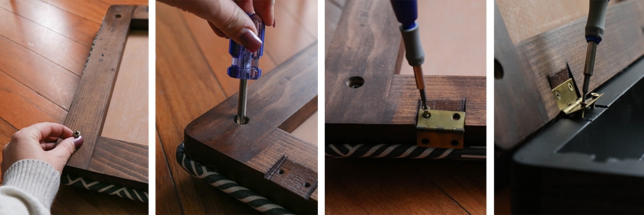 reassembling sewing bench