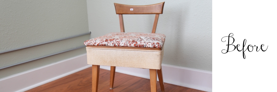 upcycled sewing stool