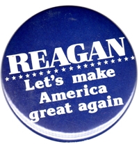 Reagan make America great again button