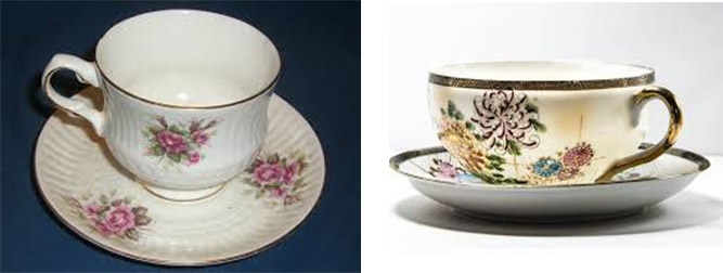 comparison of two types of tea cups