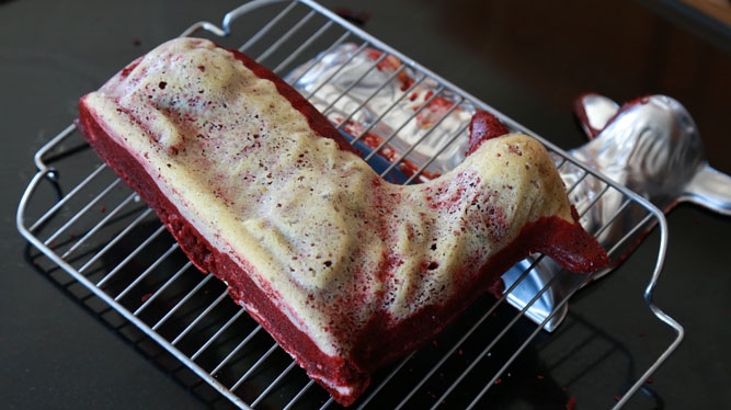 red velvet lamb cake