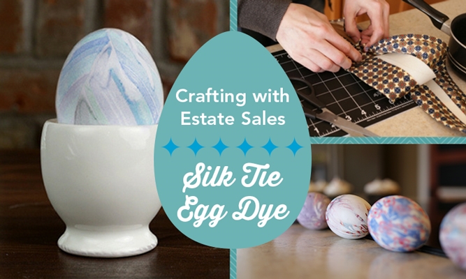 dying eggs with silk ties