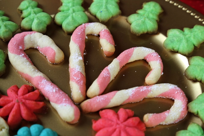 candy cane shaped cookies