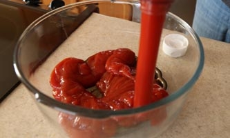 bowl filled with ketchup