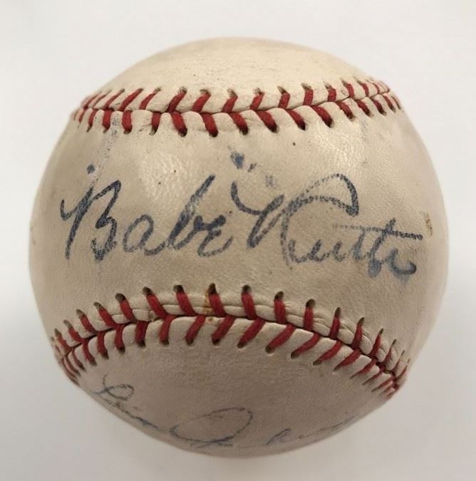 babe ruth autograph baseball