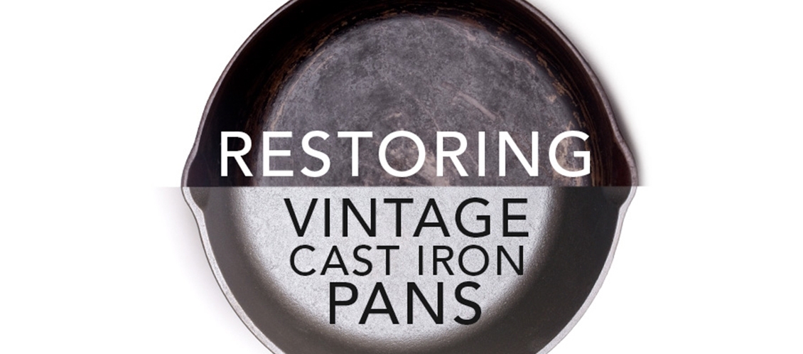 restored vintage cast iron pan